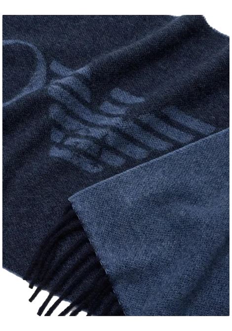 Solid-coloured scarf with lettering - EMPORIO ARMANI